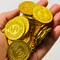Plastic Gold Coins 1.5 Inch, 144 Pack, Treasure Coins for Kids, Classroom Rewards, Games & Party Favors